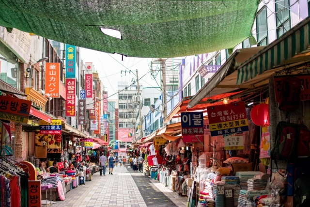 釜山の街並み
