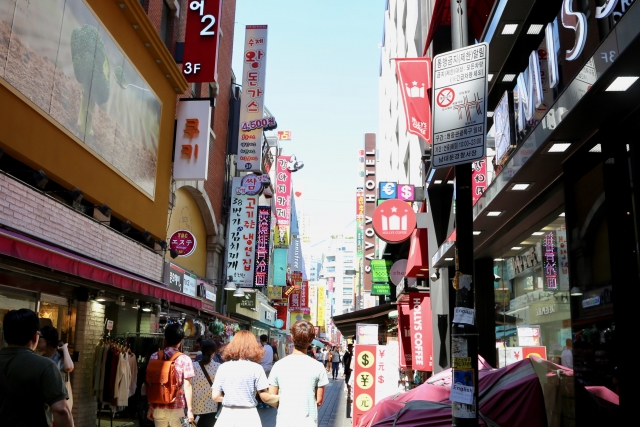 明洞の街並み