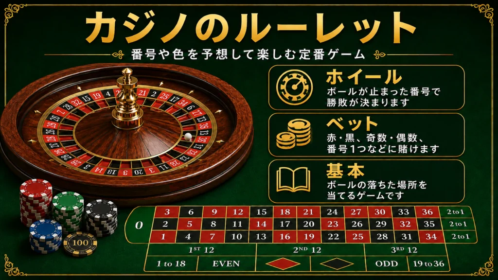 カジノルーレットの基本ルールとホイール・ベットの仕組み
